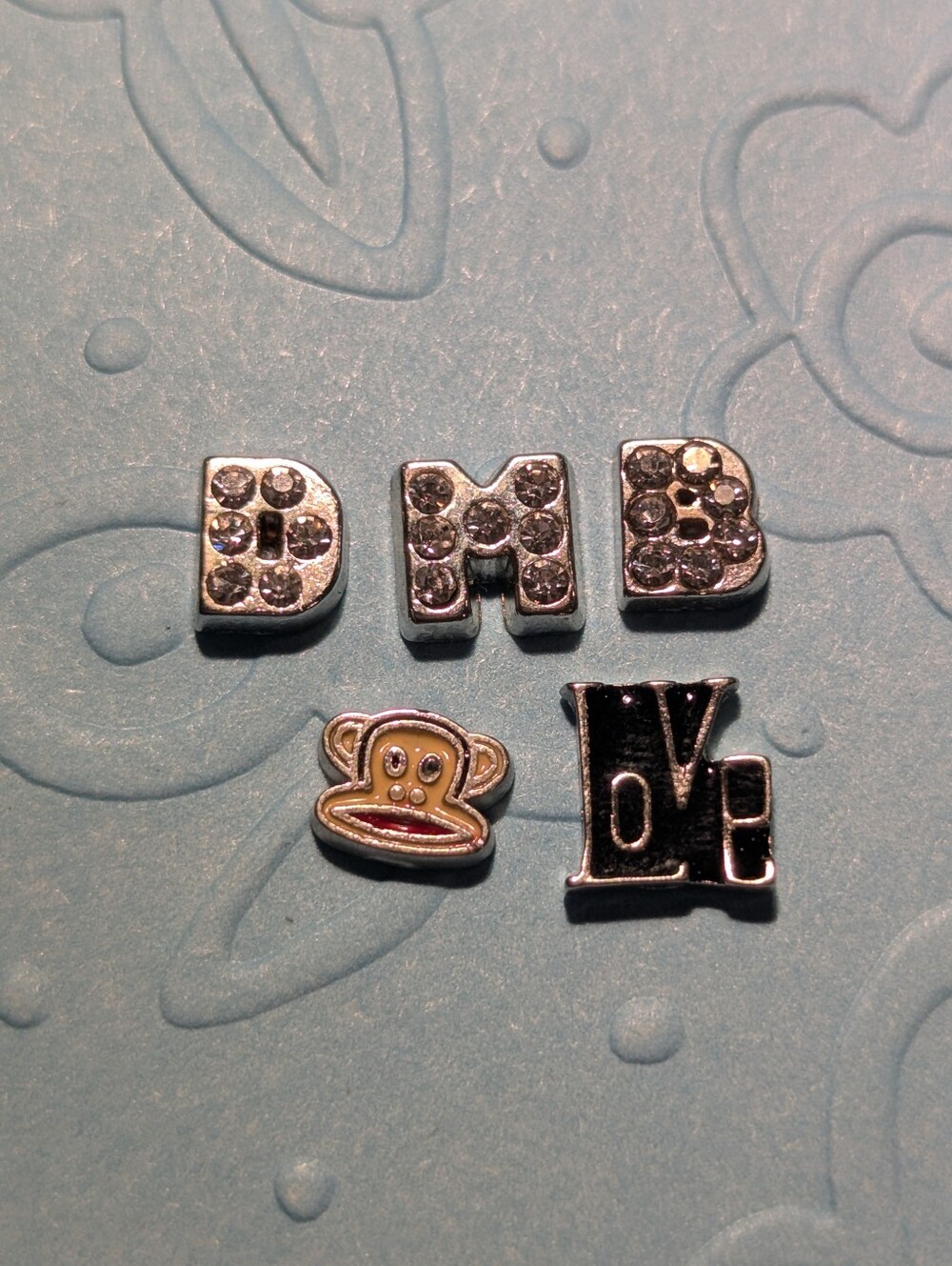 Living Locket Rhinestone Charms DMB initials Love Monkey Brand New